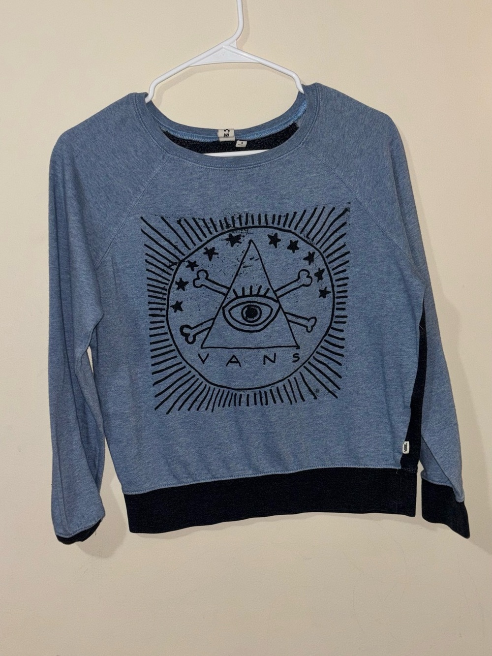 Vans Blue Crewneck Sweatshirt with Black Graphic